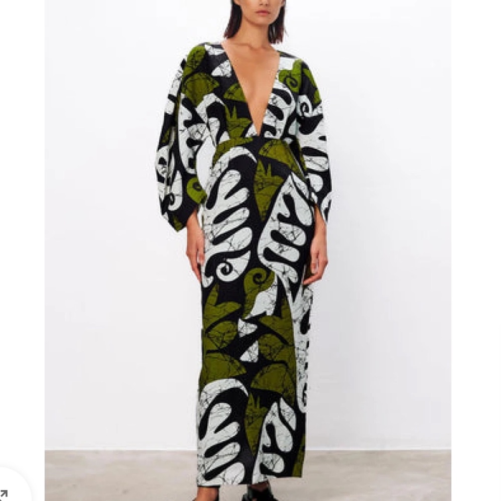 Mara Hoffman Irina Plunge Neck Maxi Dress - Picture 2 of 8